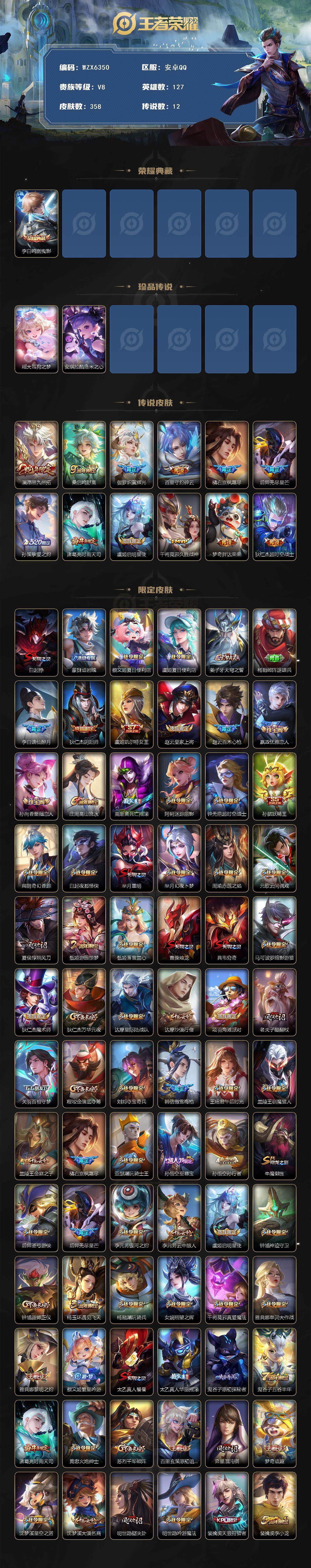 WZQM3477694王者荣耀账号详情图4