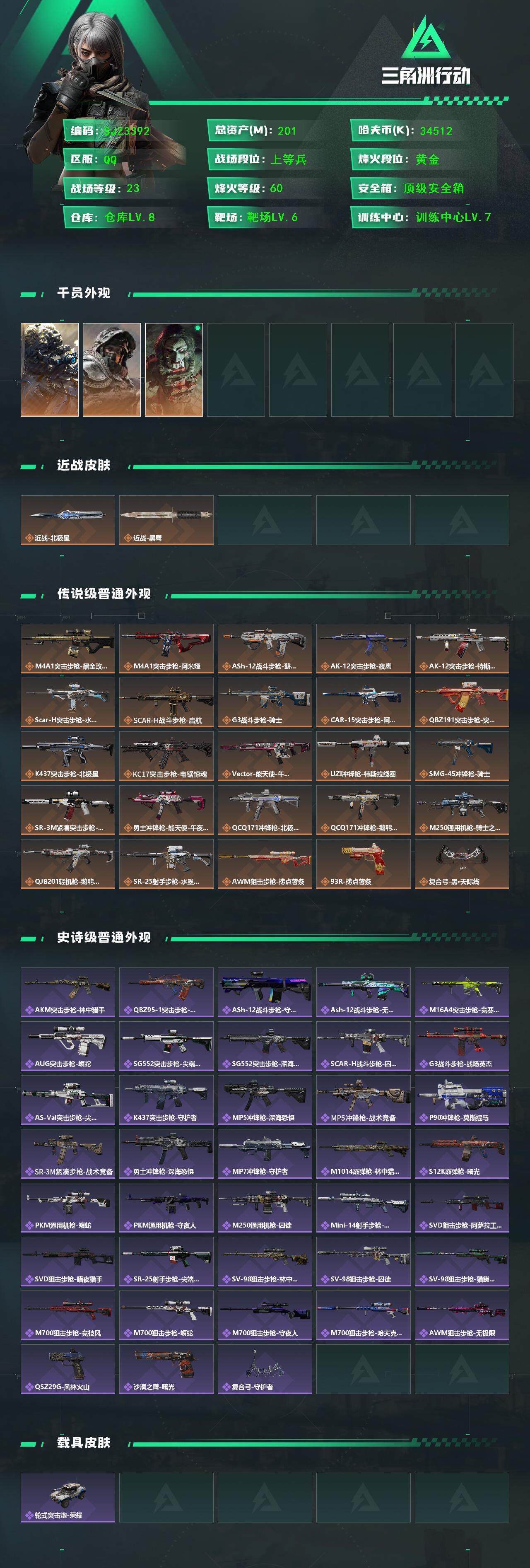 SJZEY395193三角洲行动账号详情图2