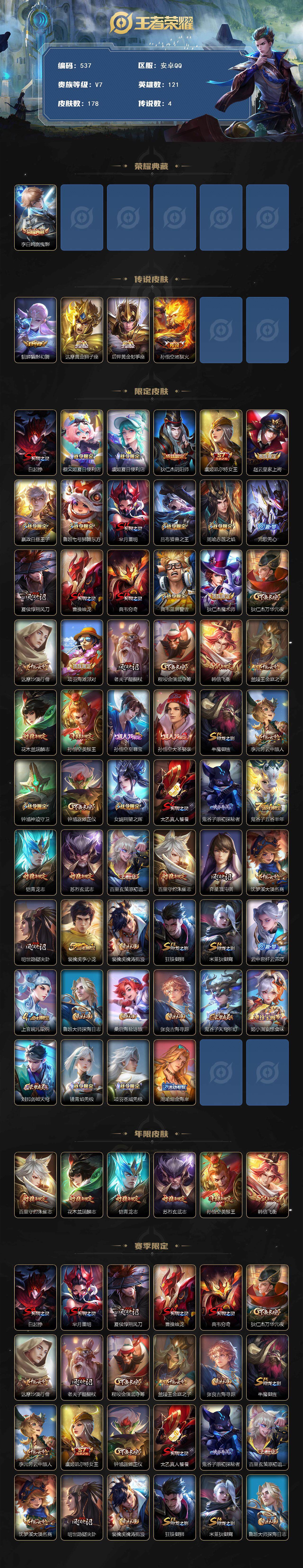 WZKG457349王者荣耀账号详情图3