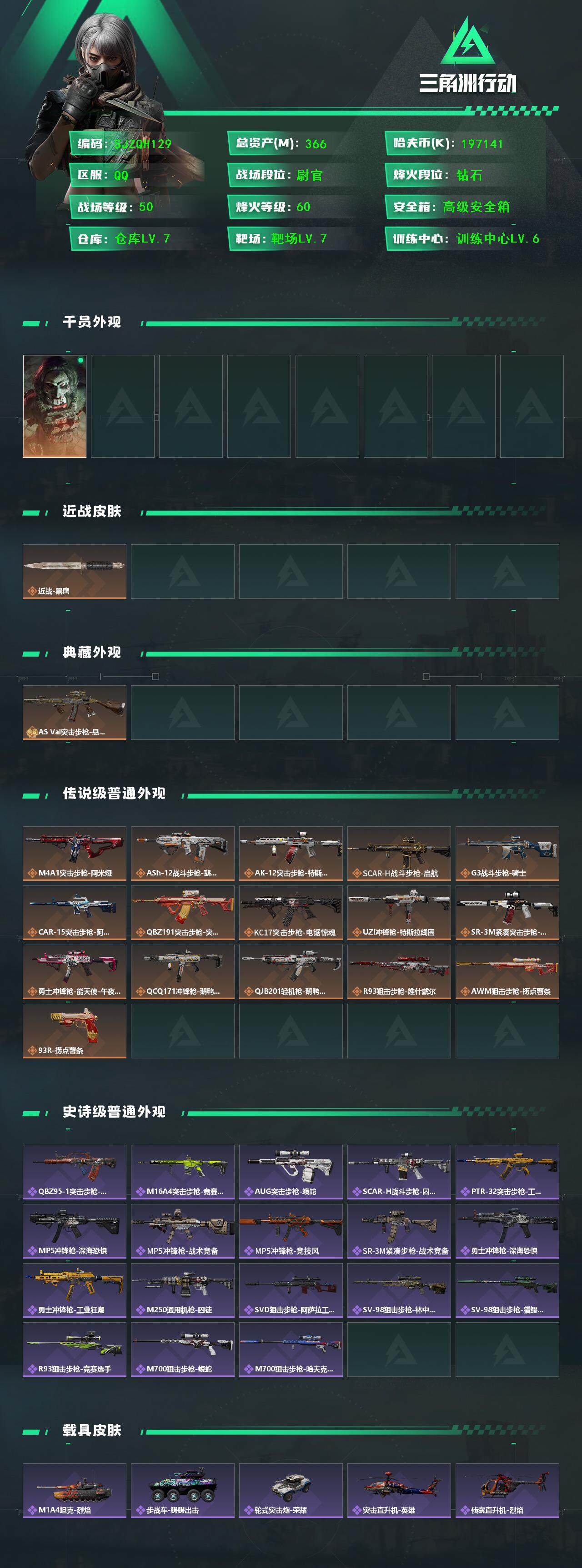 SJZQM392381三角洲行动账号详情图3