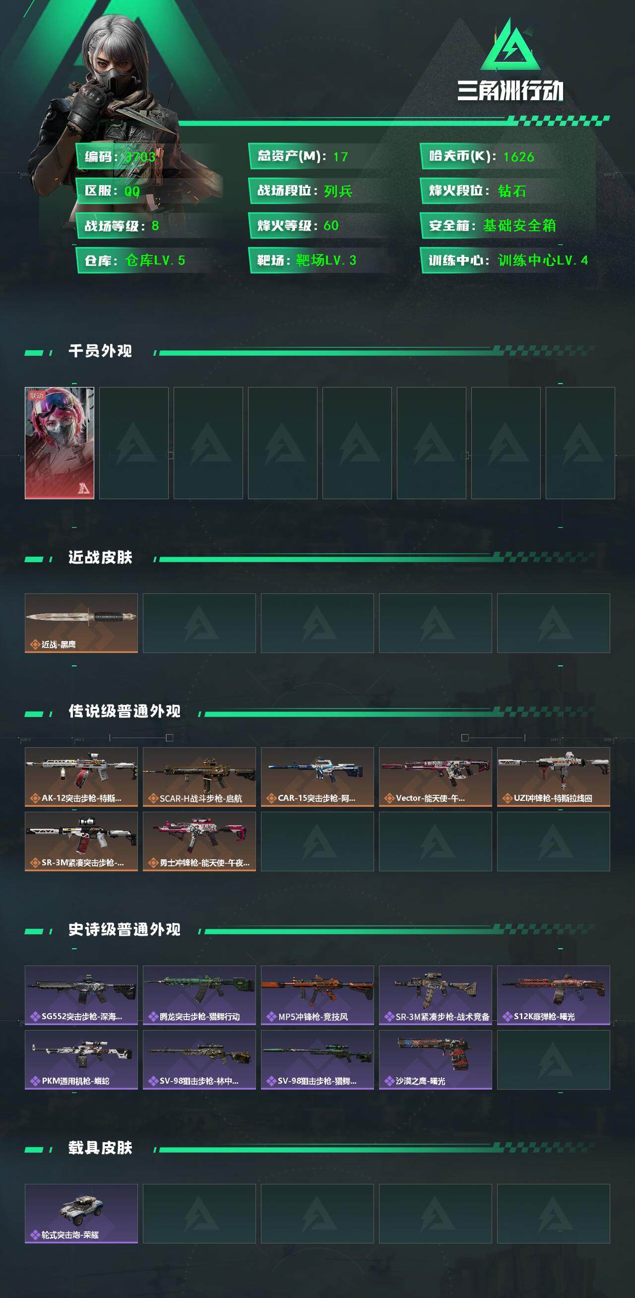 SJZQM398322三角洲行动账号详情图6