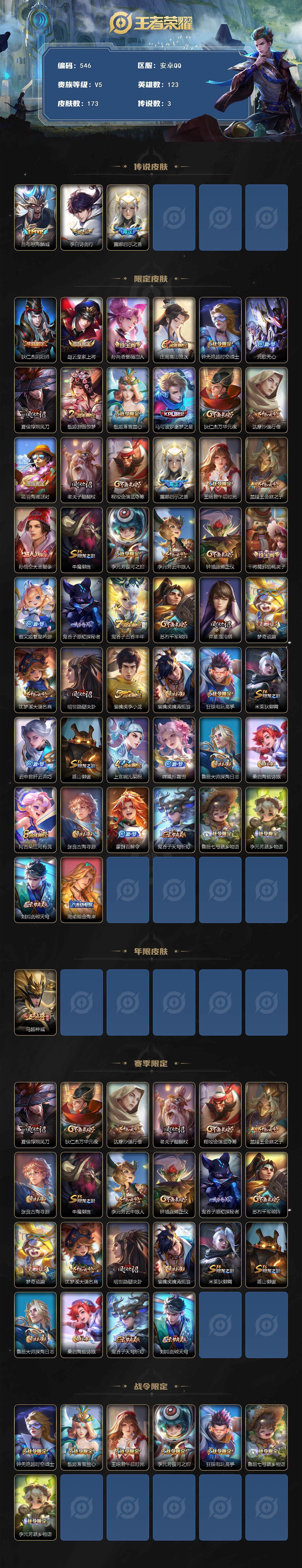 WZKG457352王者荣耀账号详情图3