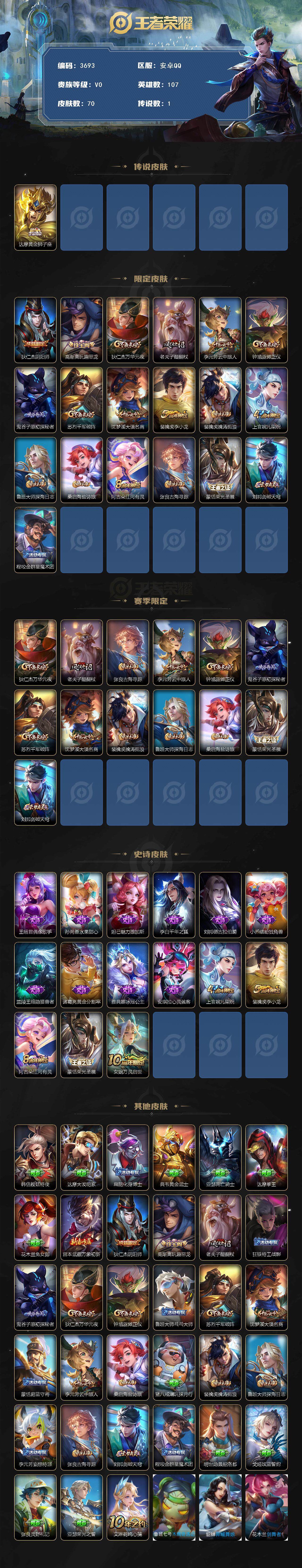 WZJZ3463950王者荣耀账号详情图3