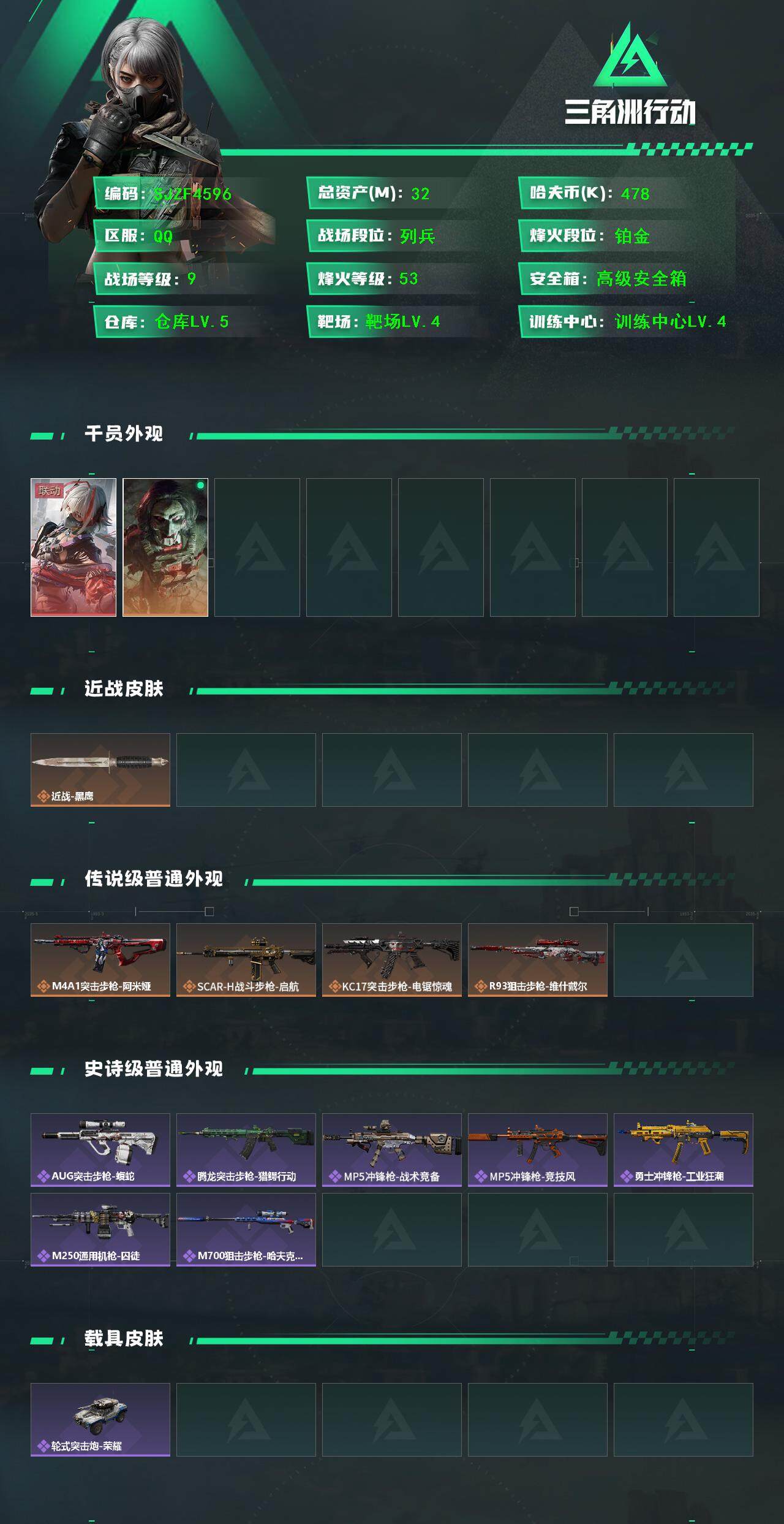 SJZEY393676三角洲行动账号详情图2