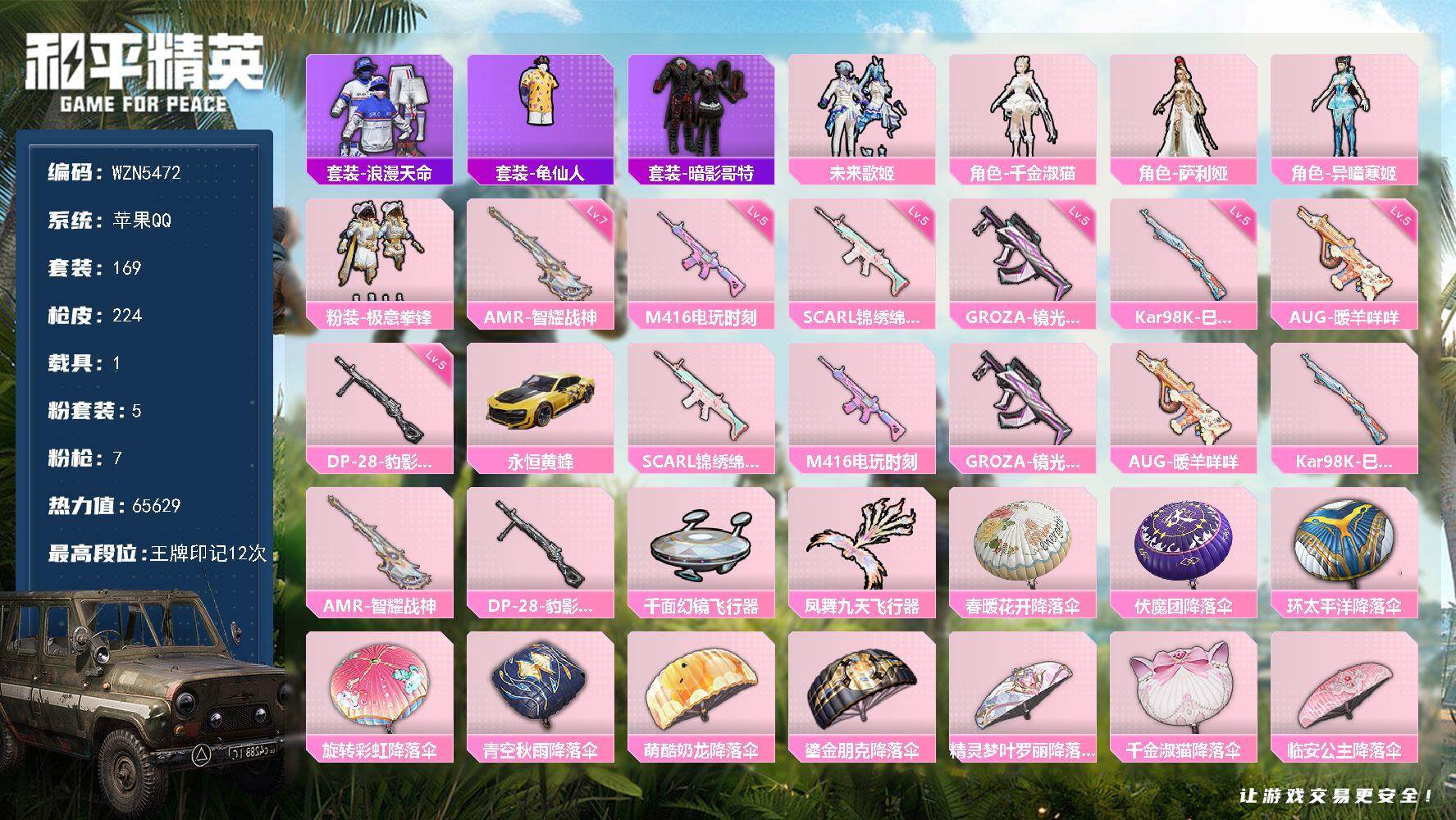 HPEY3439680和平精英账号详情图2