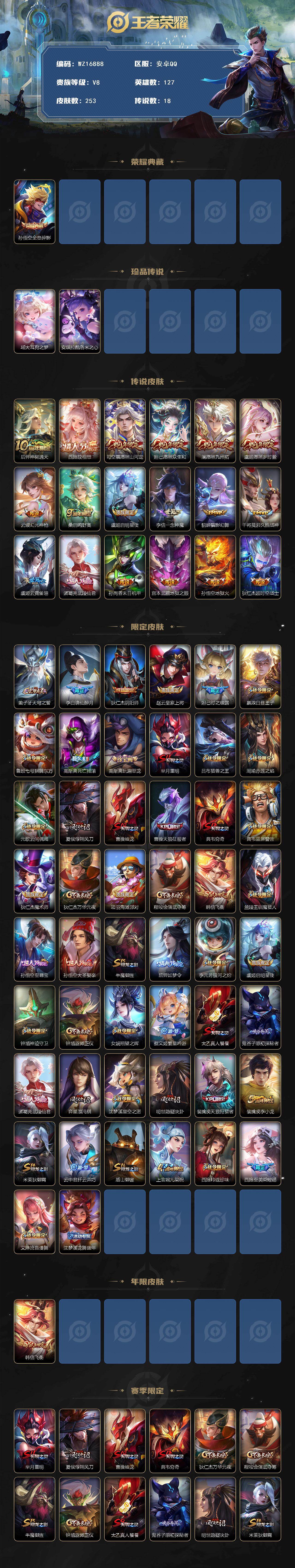 WZ03410270王者荣耀账号详情图2