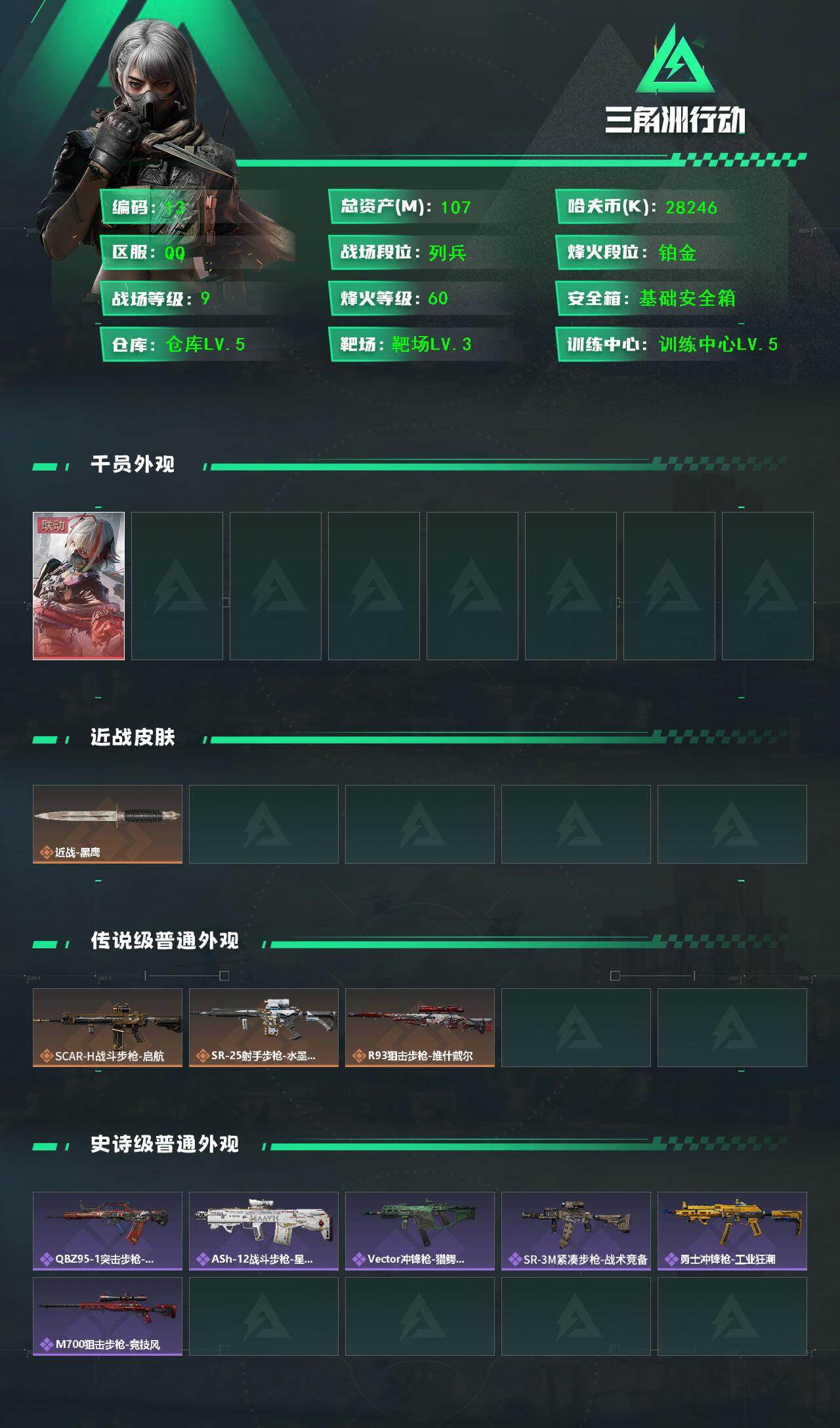 SJZCMW3103602三角洲行动账号详情图3 SJZCMW3103602三角洲行动账号详情图3