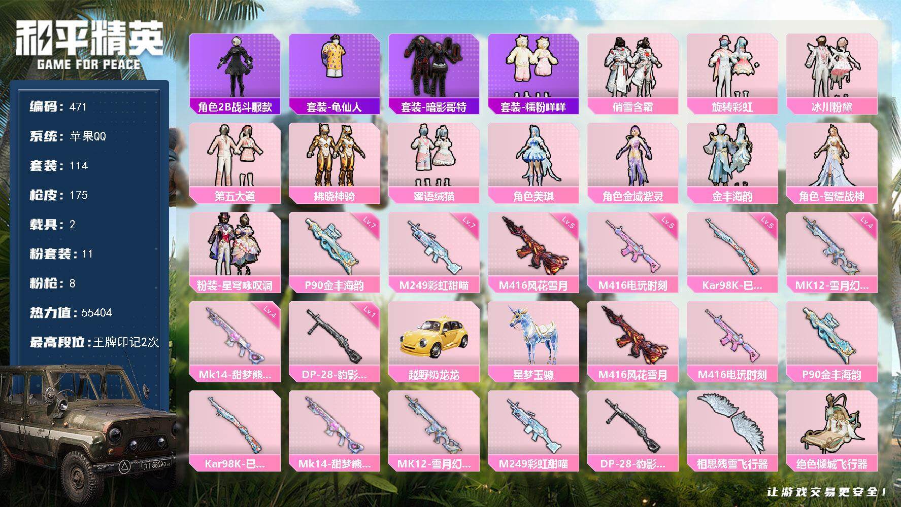 HPKG461579和平精英账号详情图17