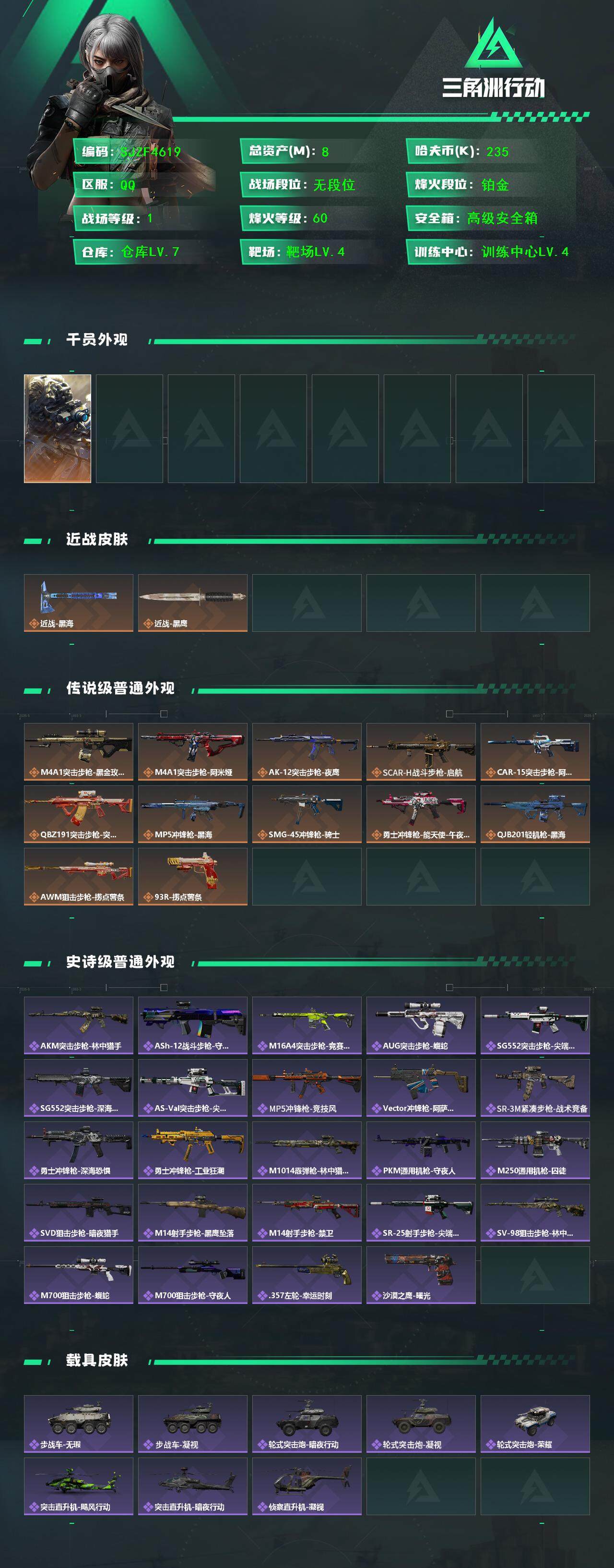 SJZEY392446三角洲行动账号详情图2