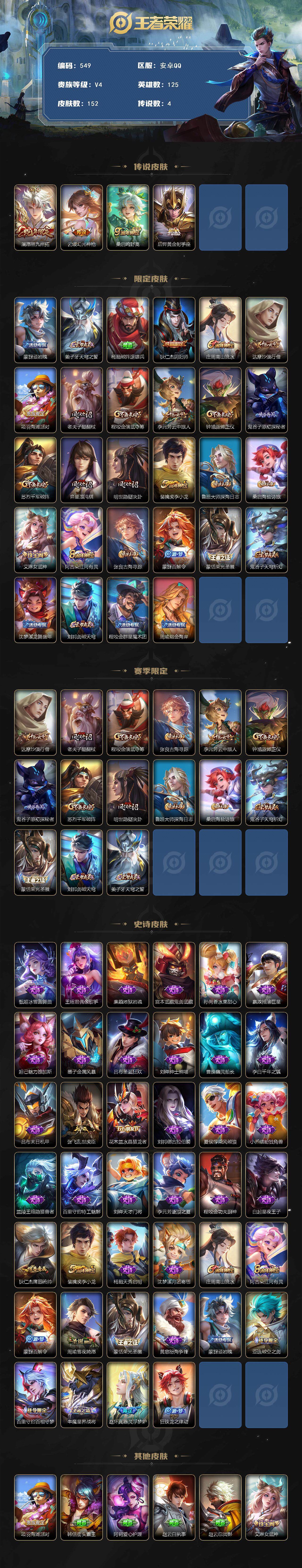 WZKG449157王者荣耀账号详情图3