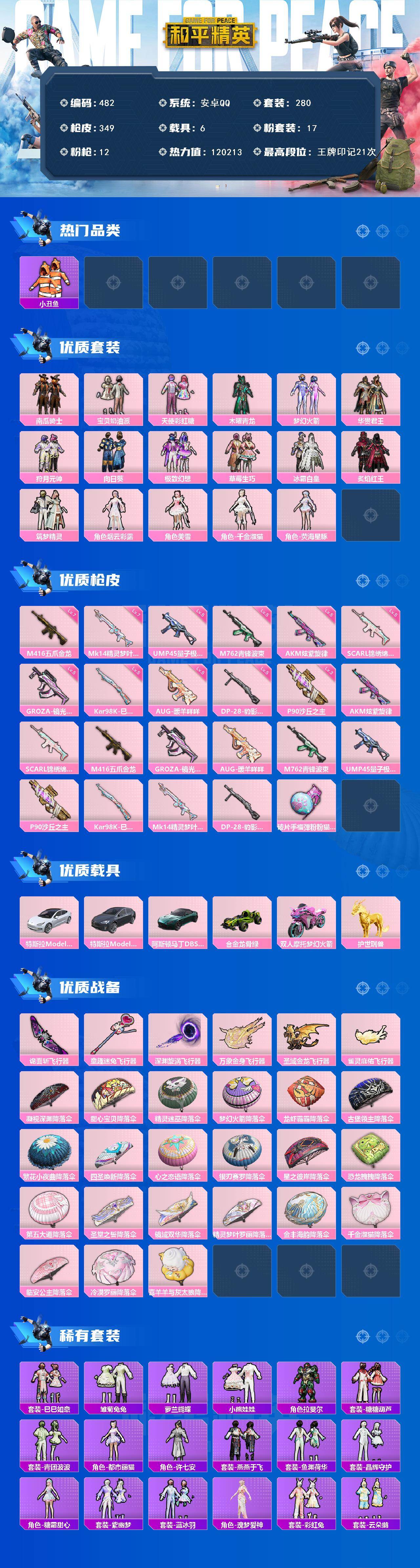 HPKG461583和平精英账号详情图3