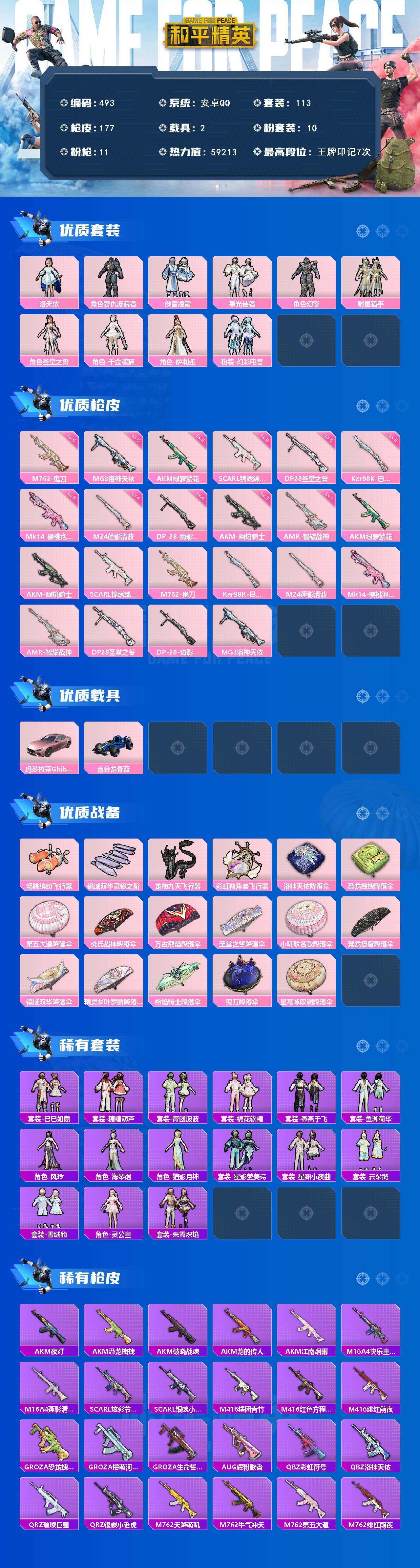 HPKG464471和平精英账号详情图3