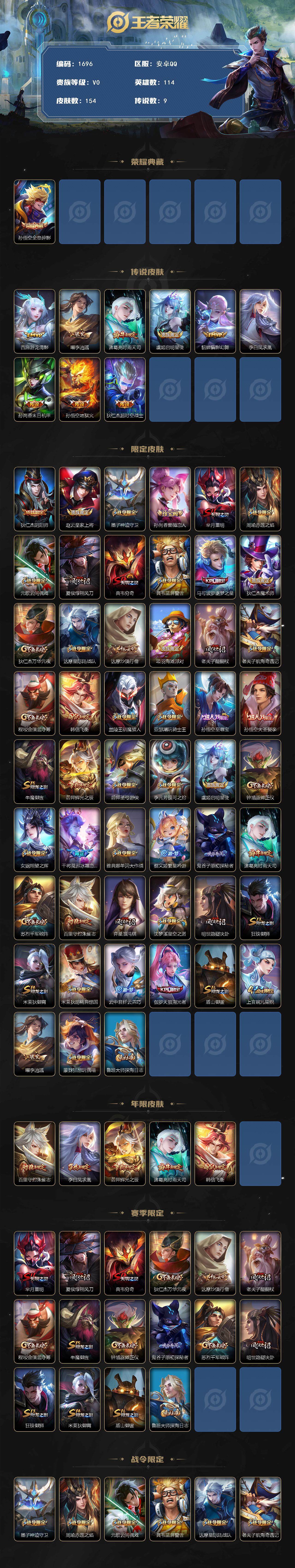 WZCMW3448607王者荣耀账号详情图2