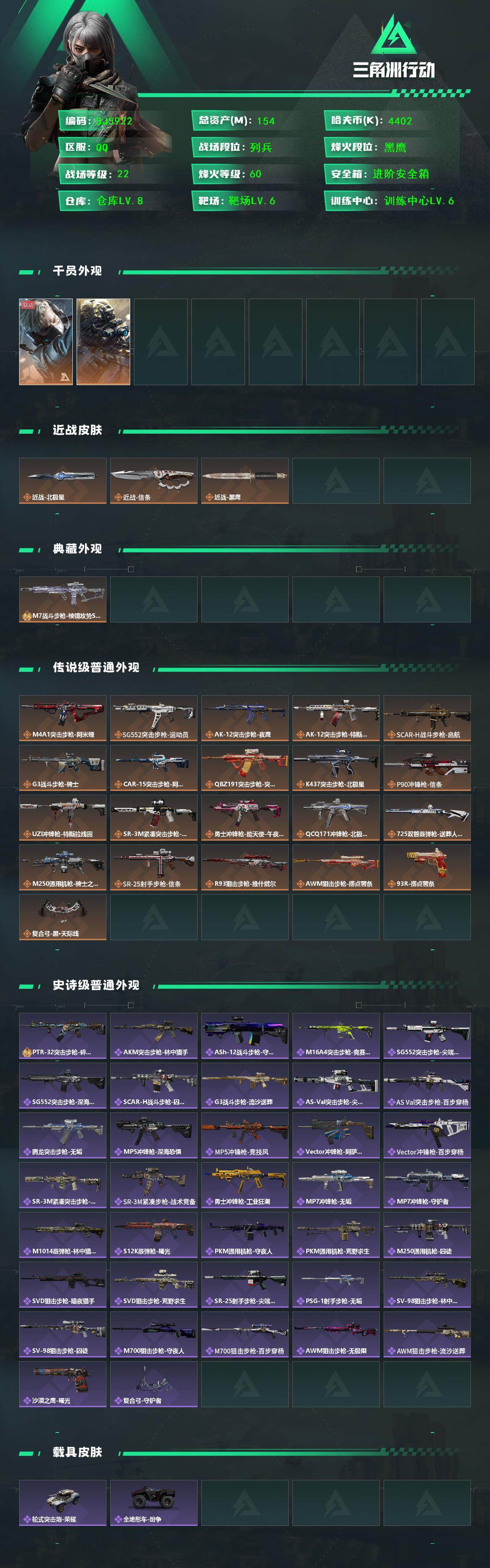 SJZQM393374三角洲行动账号详情图3