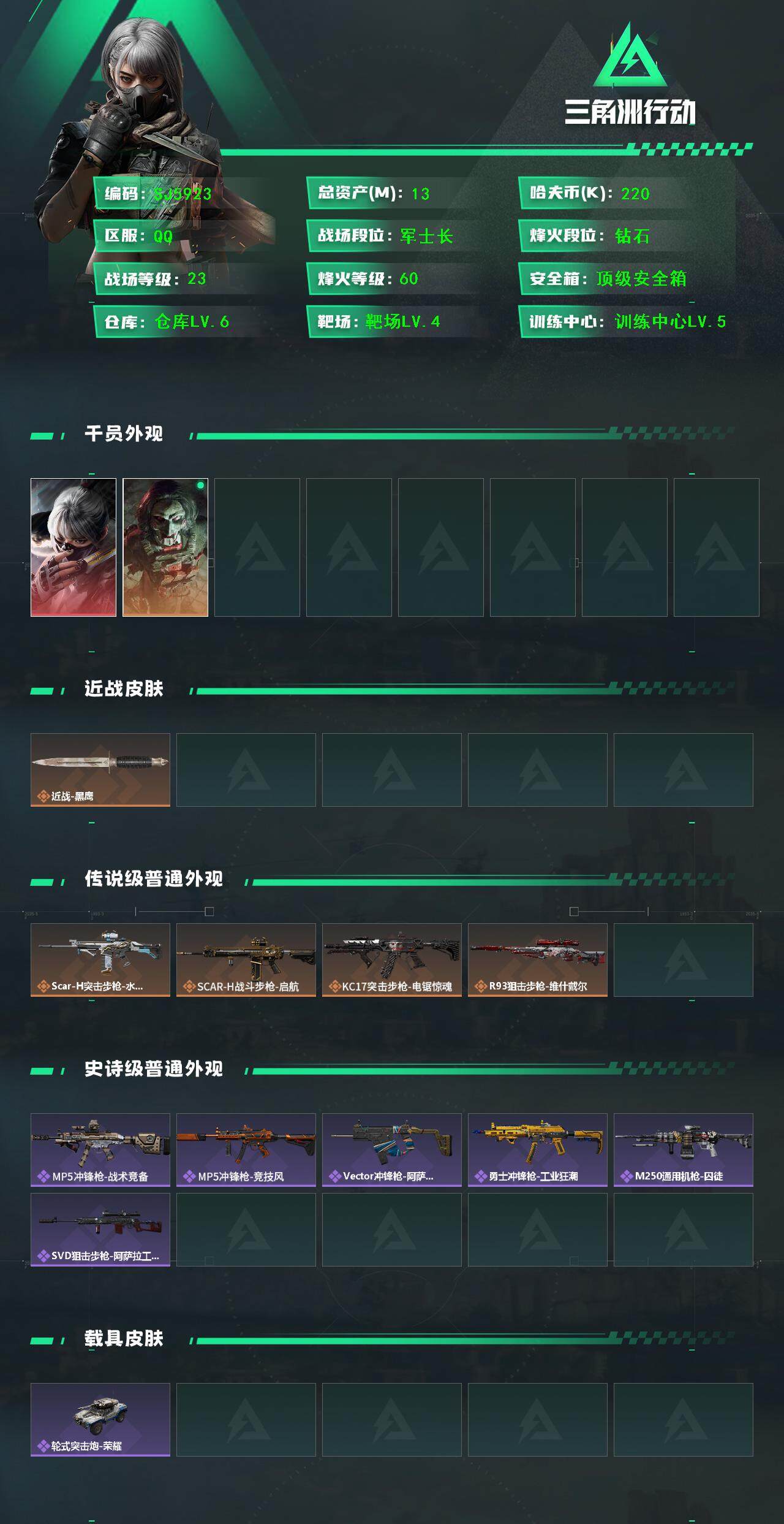 SJZEY393372三角洲行动账号详情图2