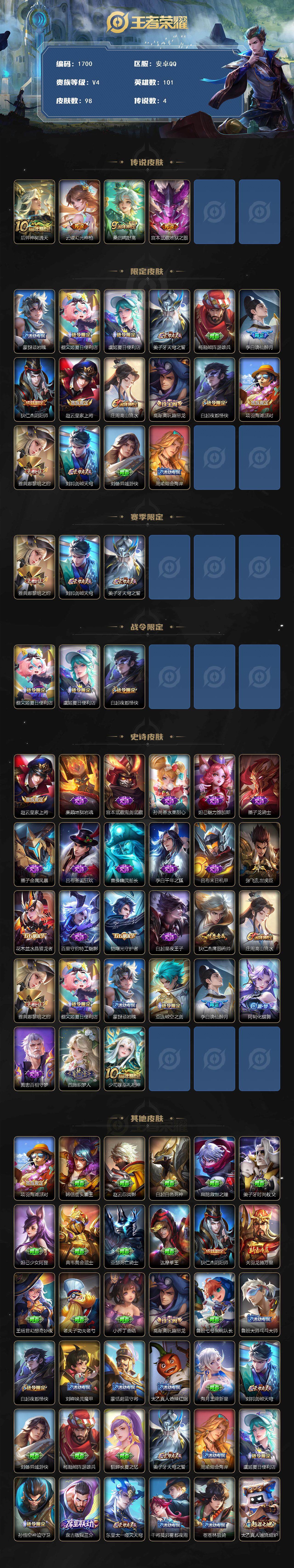 WZCMW3448672王者荣耀账号详情图2