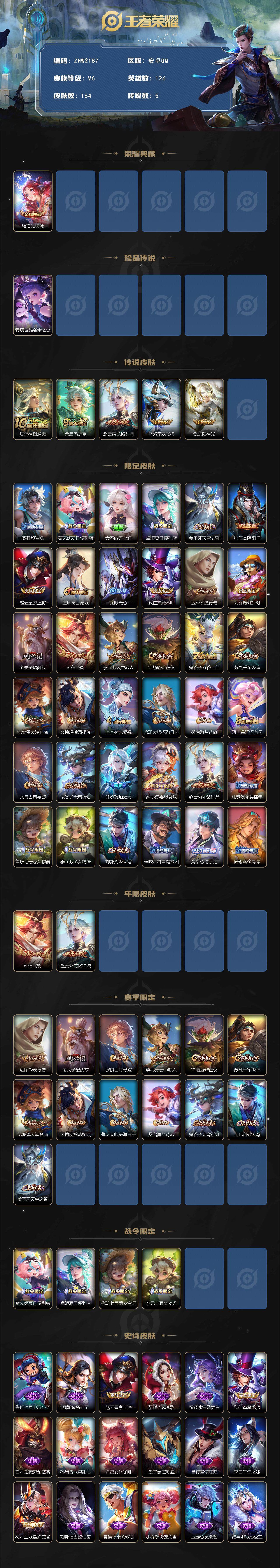 WZLE3454595王者荣耀账号详情图2