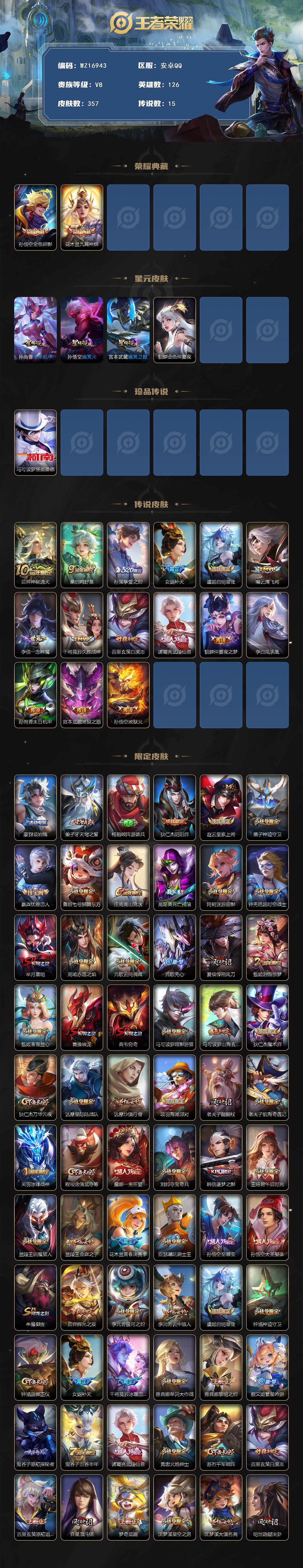 WZ03410294王者荣耀账号详情图2