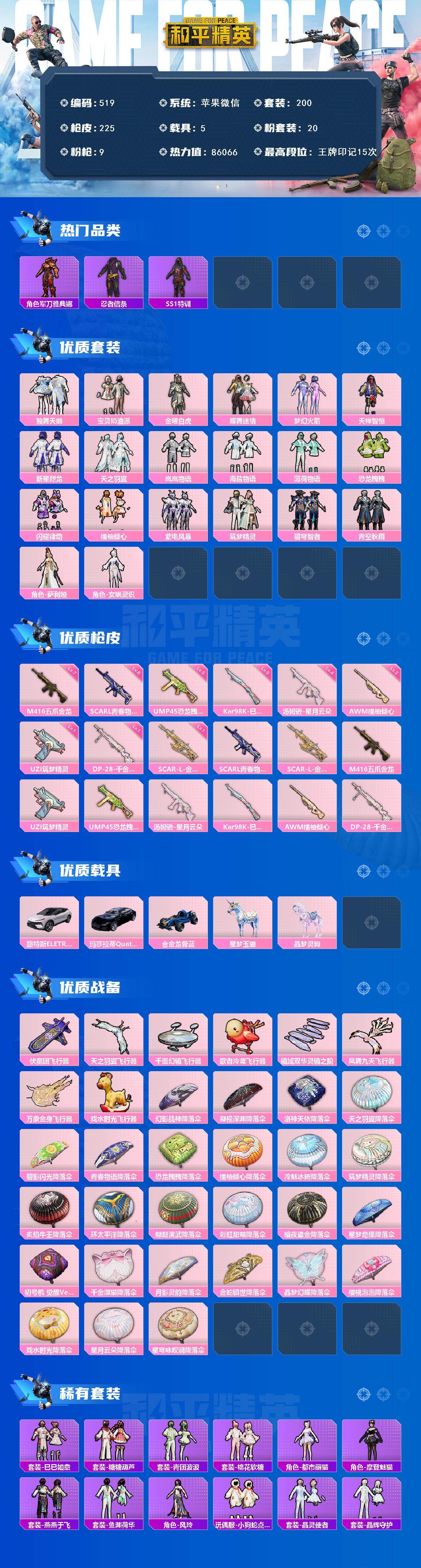 HPKG464476和平精英账号详情图2