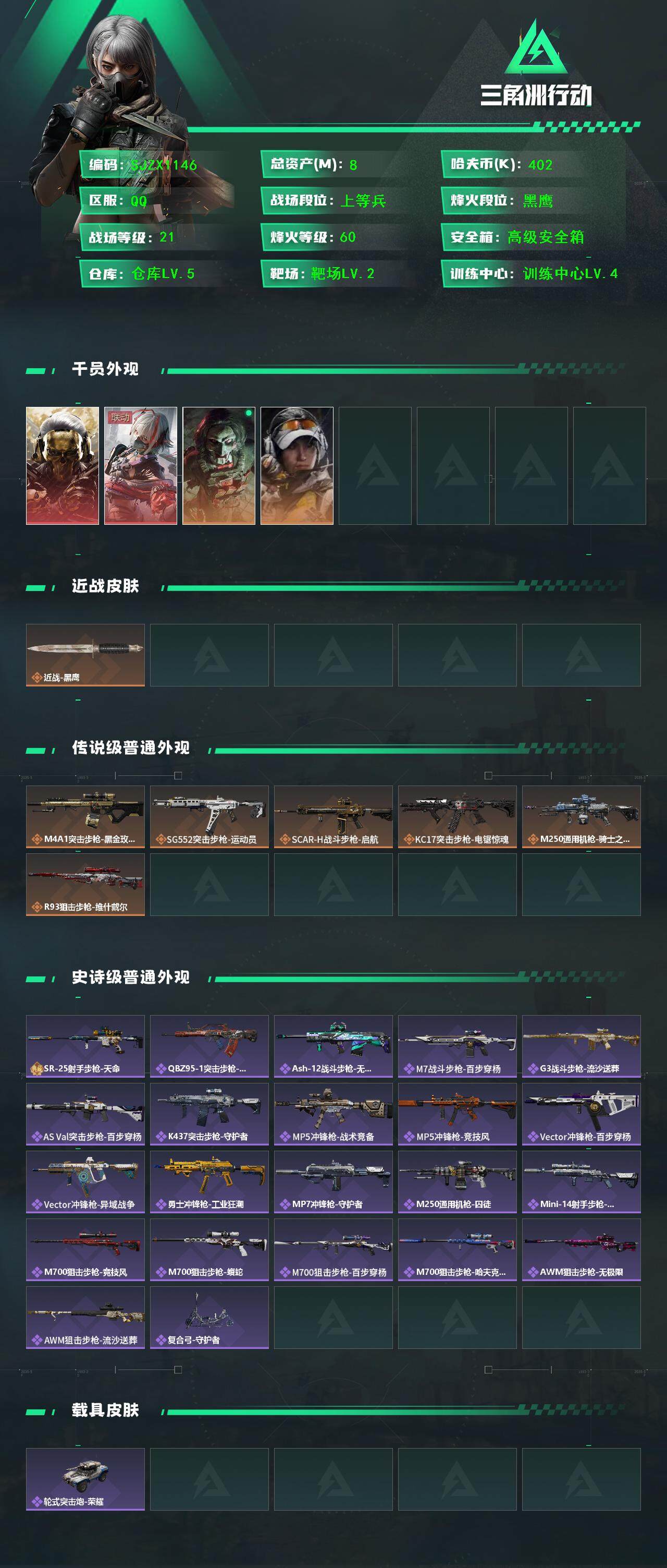 SJZQM396614三角洲行动账号详情图4