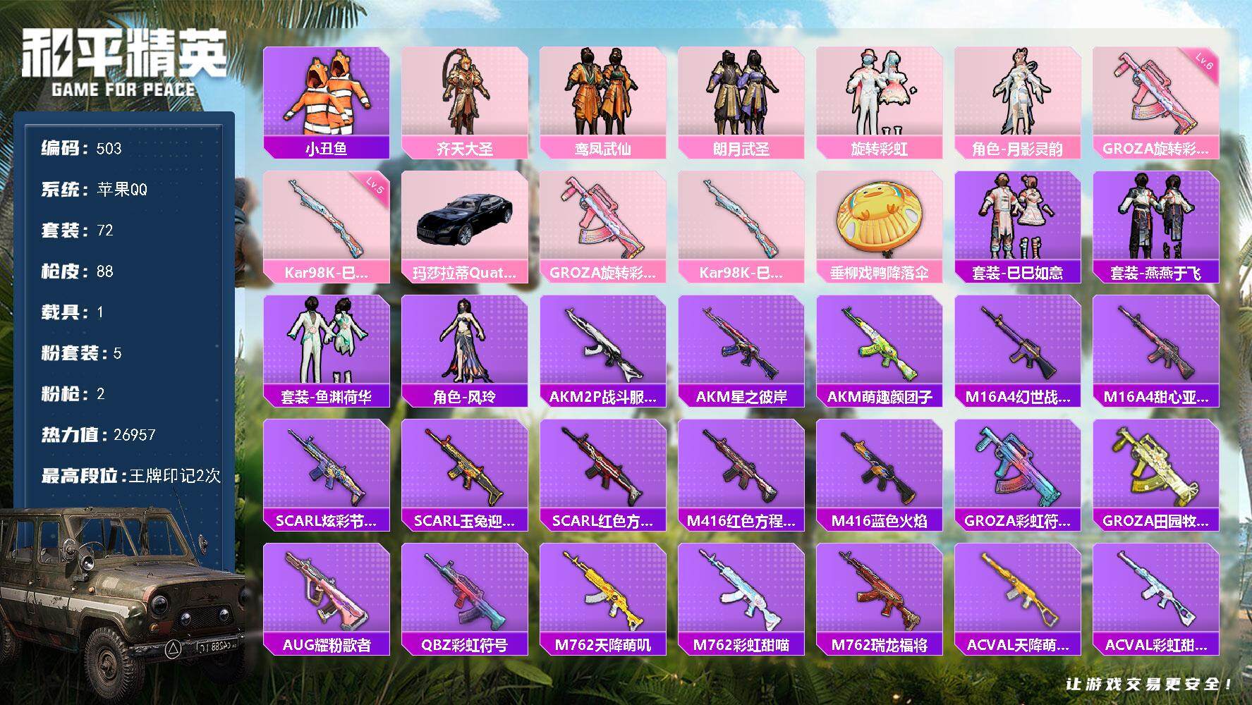 HPKG454187和平精英账号详情图14