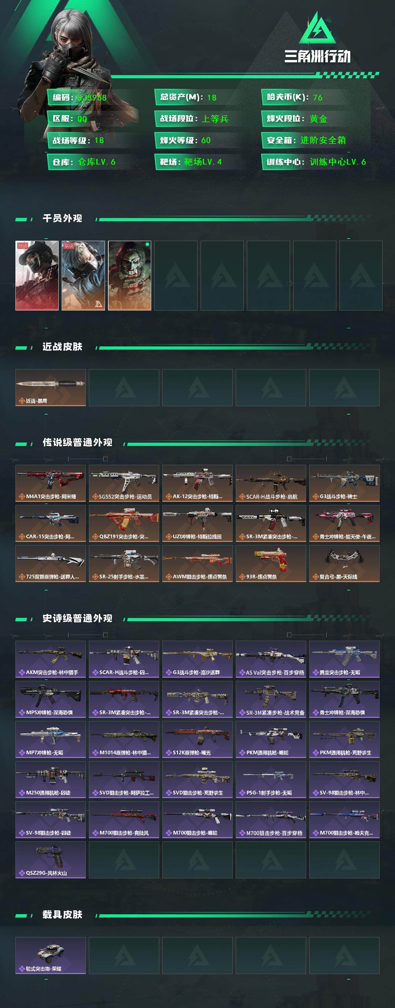 SJZQM393852三角洲行动账号详情图3 SJZQM393852三角洲行动账号详情图3