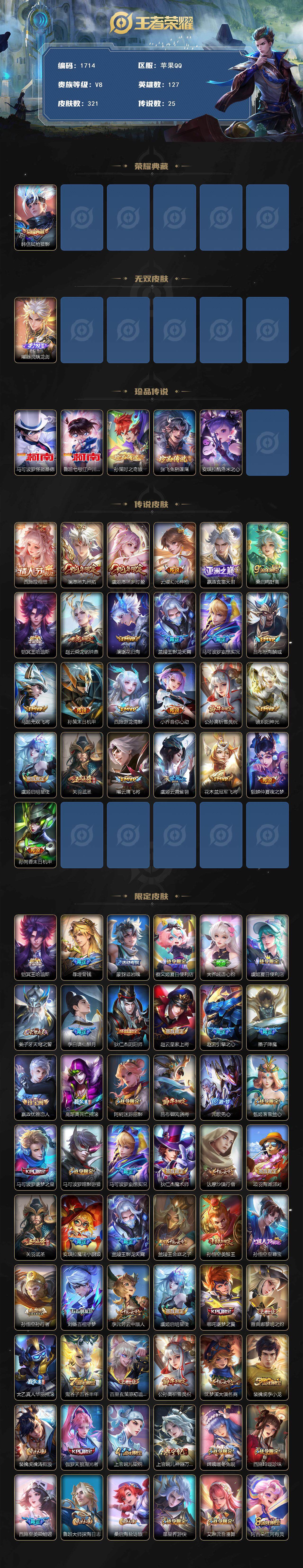 WZCMW3449777王者荣耀账号详情图2