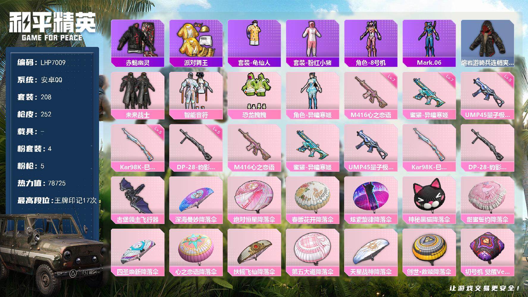 HPLX3440630和平精英账号详情图12