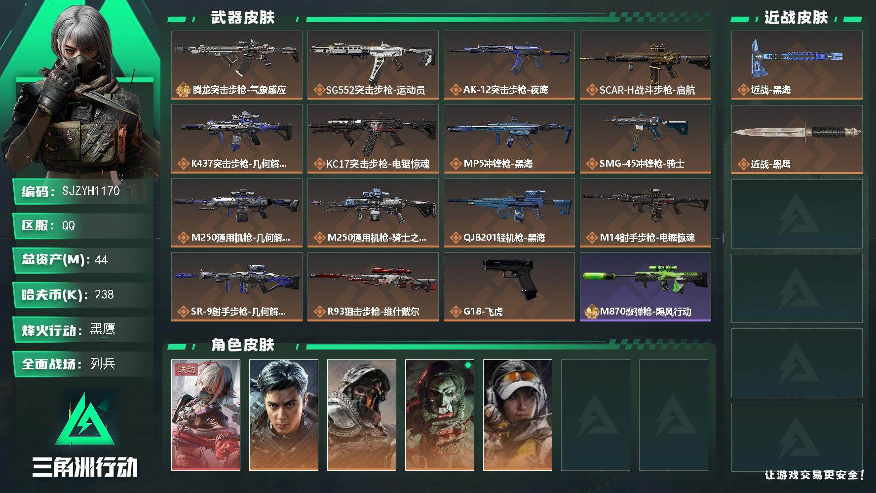 SJZQM394760三角洲行动账号详情图3