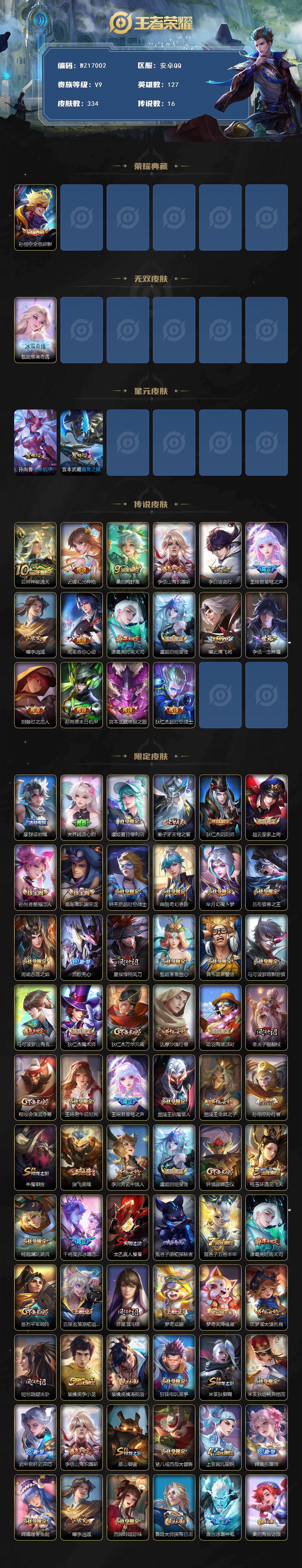 WZ03410330王者荣耀账号详情图2