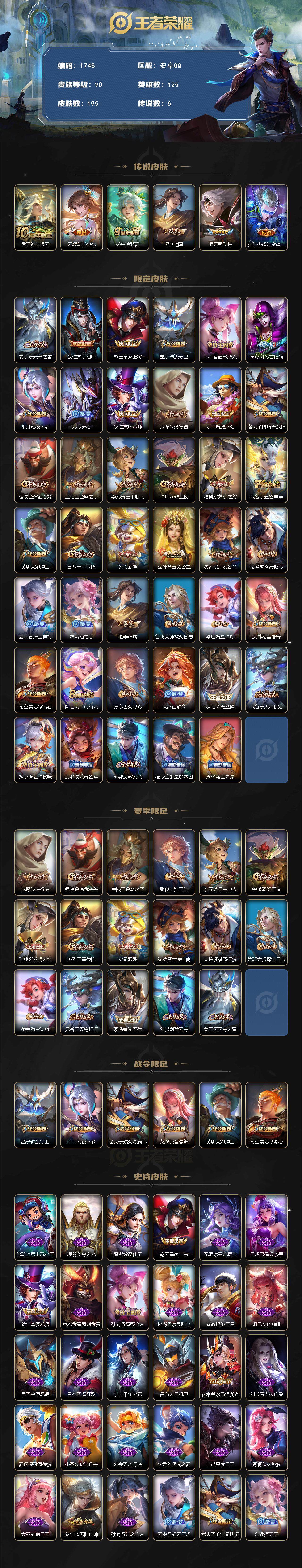 WZCMW3453084王者荣耀账号详情图2