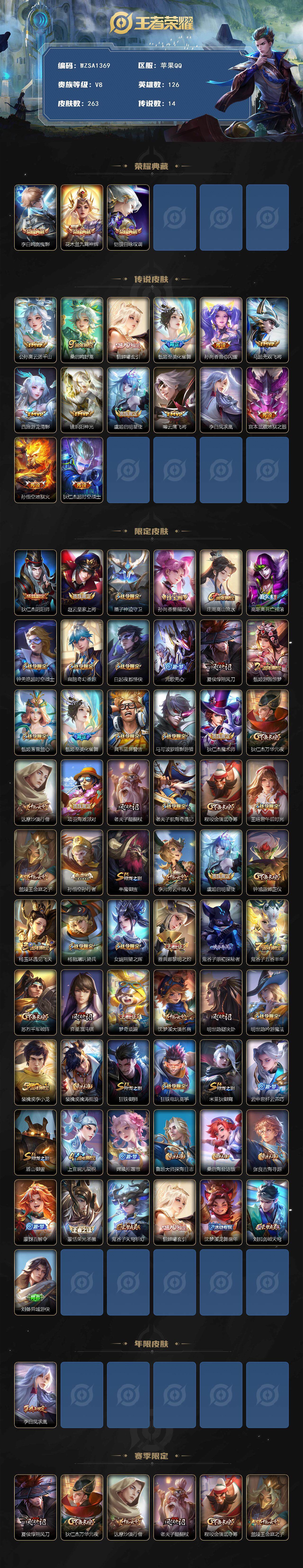 WZQM3456058王者荣耀账号详情图4