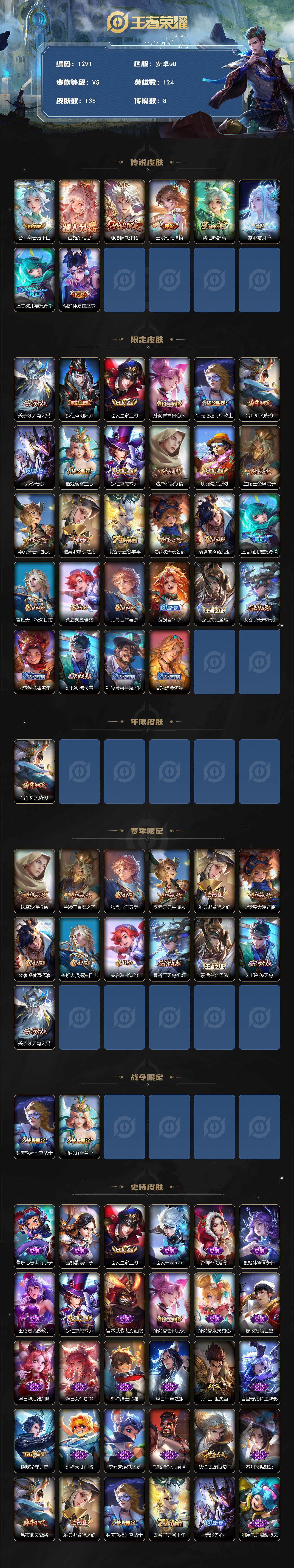 WZQM3455468王者荣耀账号详情图4