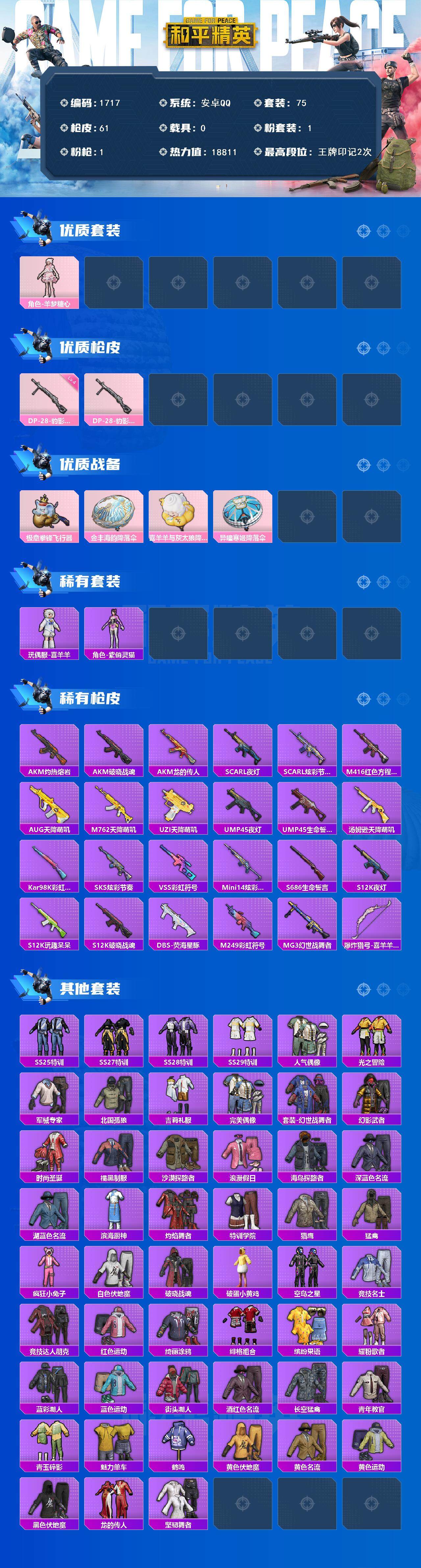 HPCMW3442799和平精英账号详情图2