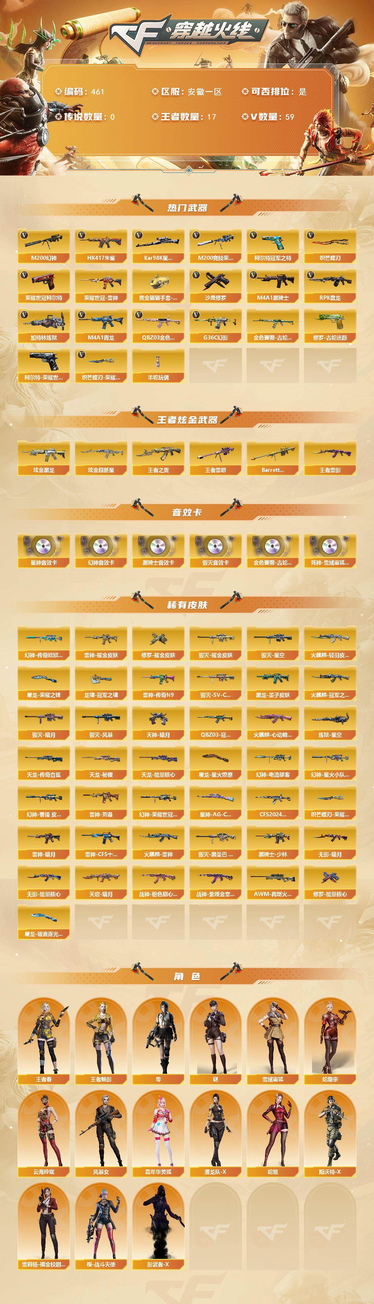 CFCMW422206穿越火线账号详情图2