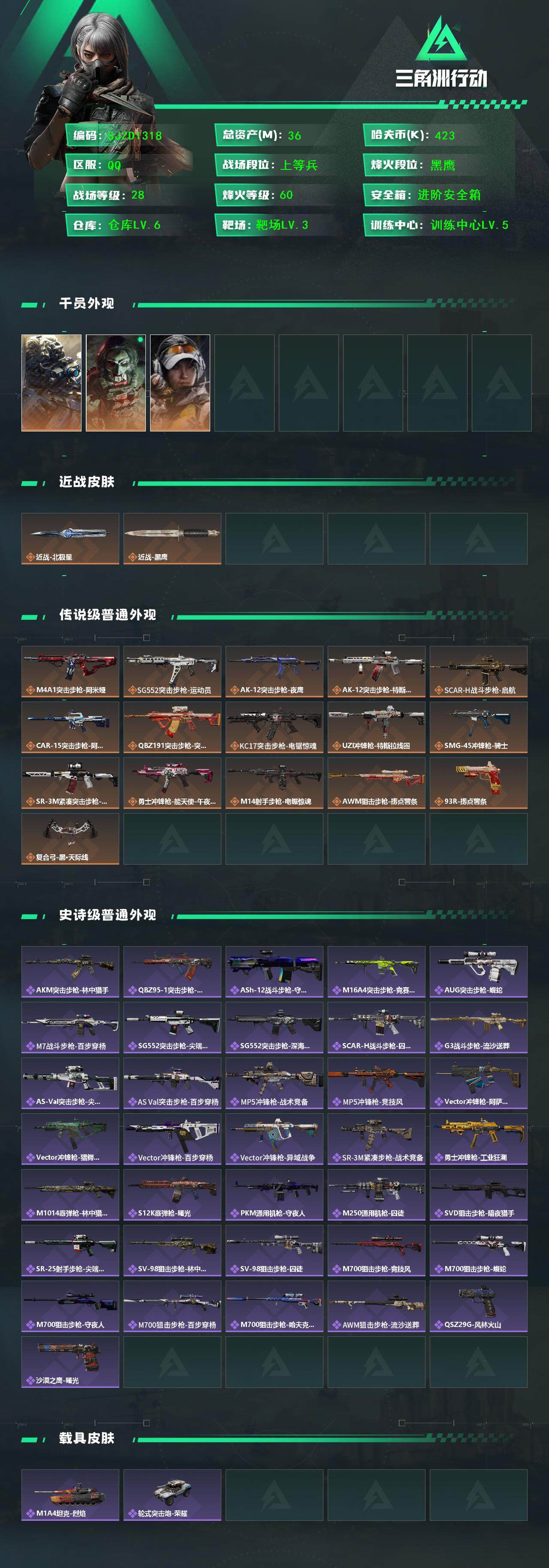 SJZQM395880三角洲行动账号详情图4