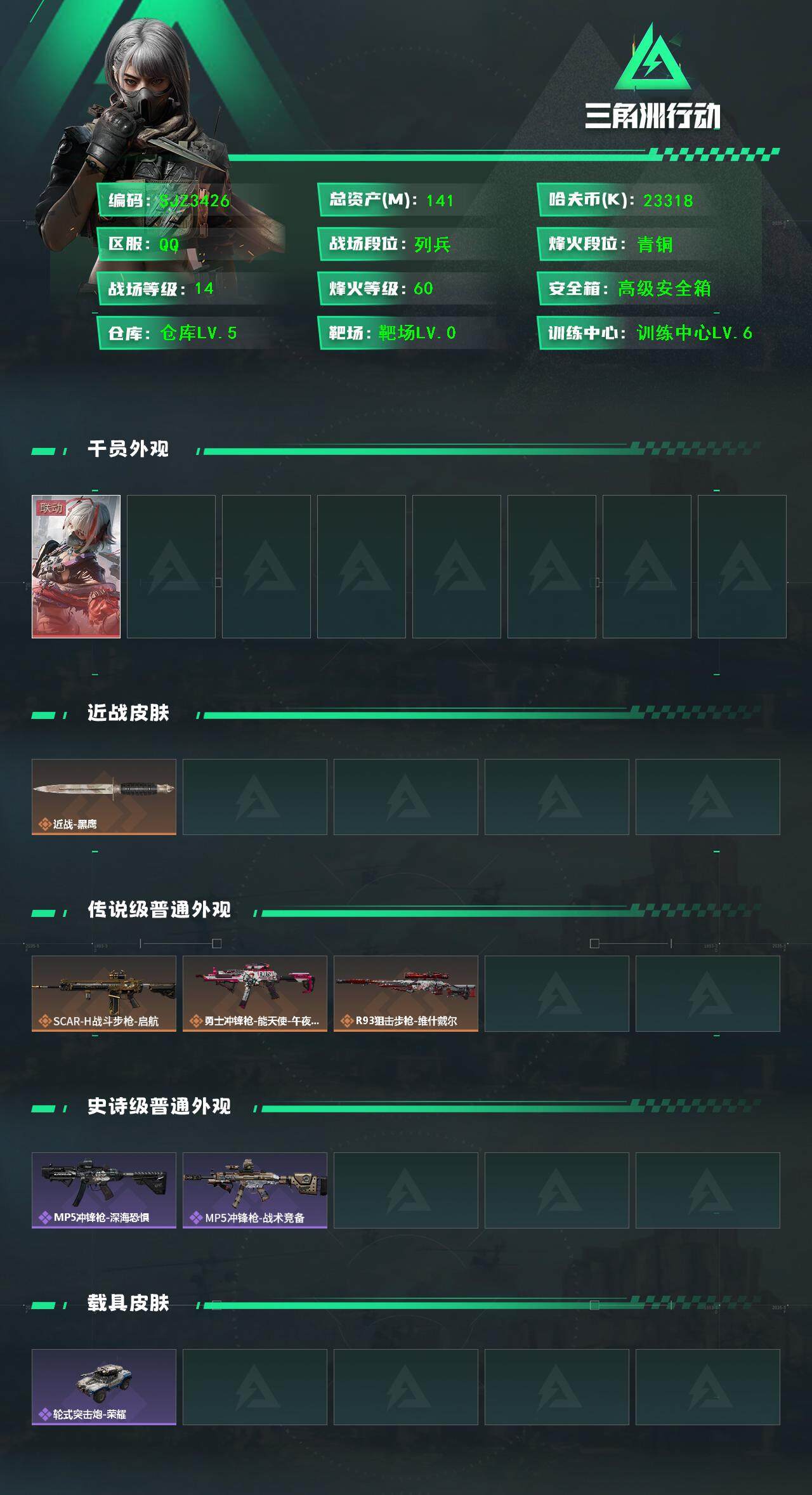 SJZCMW396156三角洲行动账号详情图2