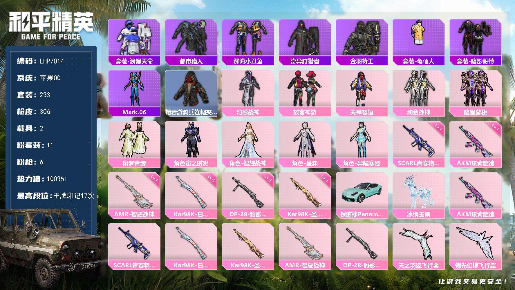 HPLX3440606和平精英账号详情图11