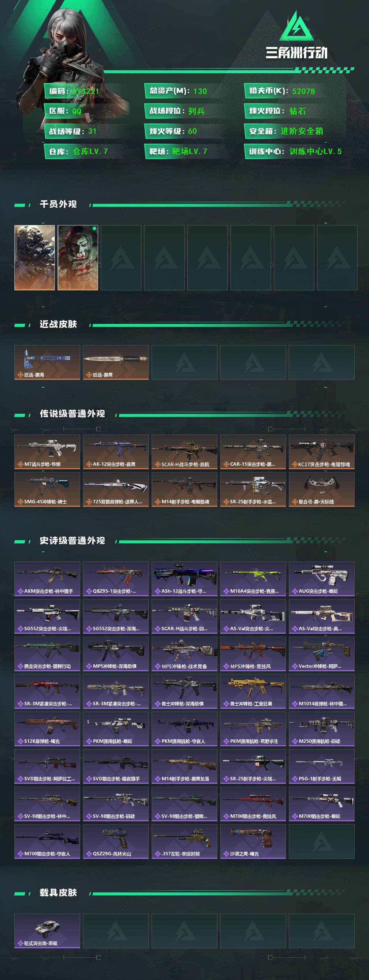 SJZCMW394078三角洲行动账号详情图3
