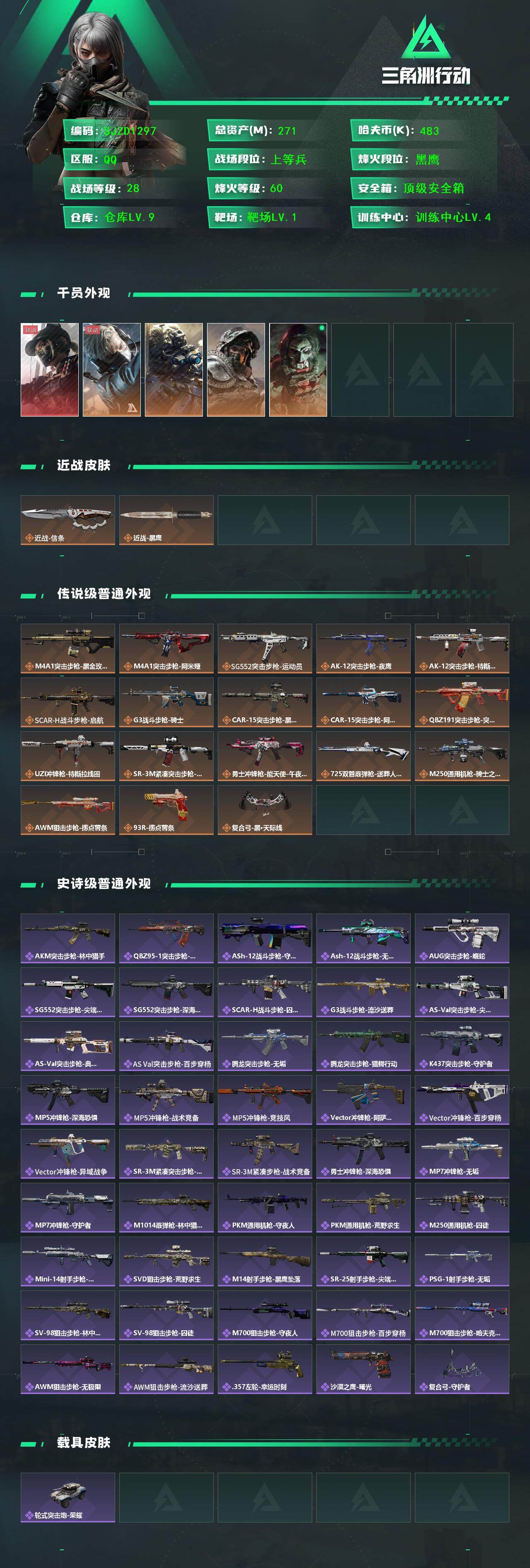 SJZQM394098三角洲行动账号详情图4