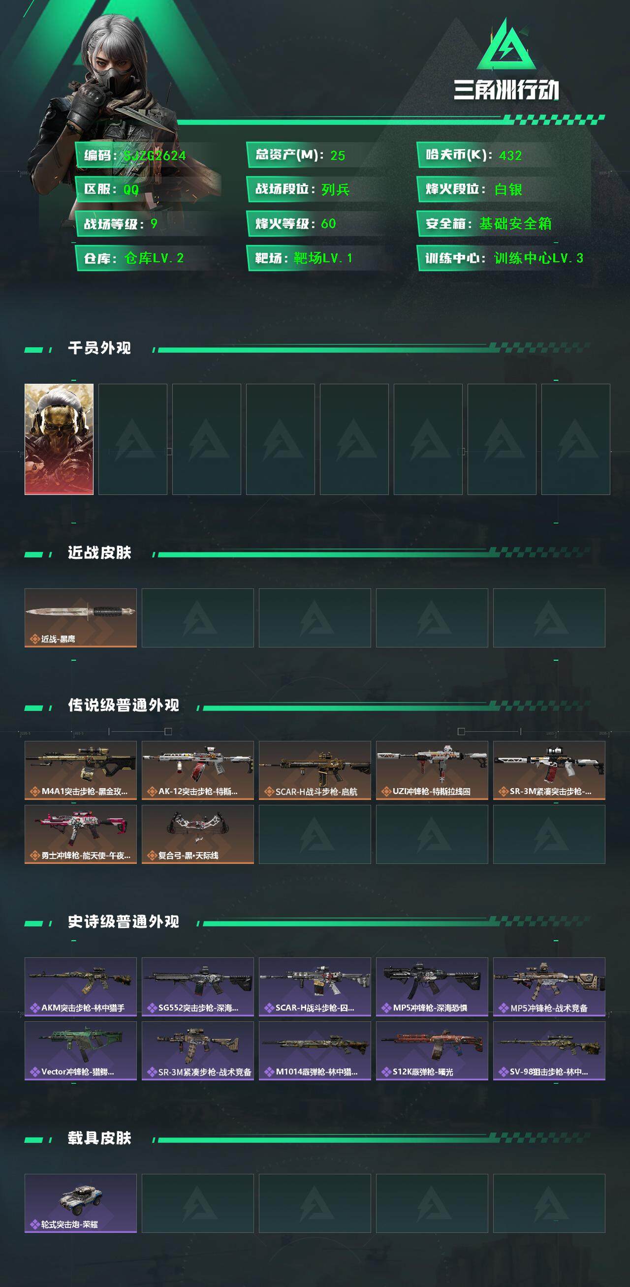 SJZQM394146三角洲行动账号详情图3