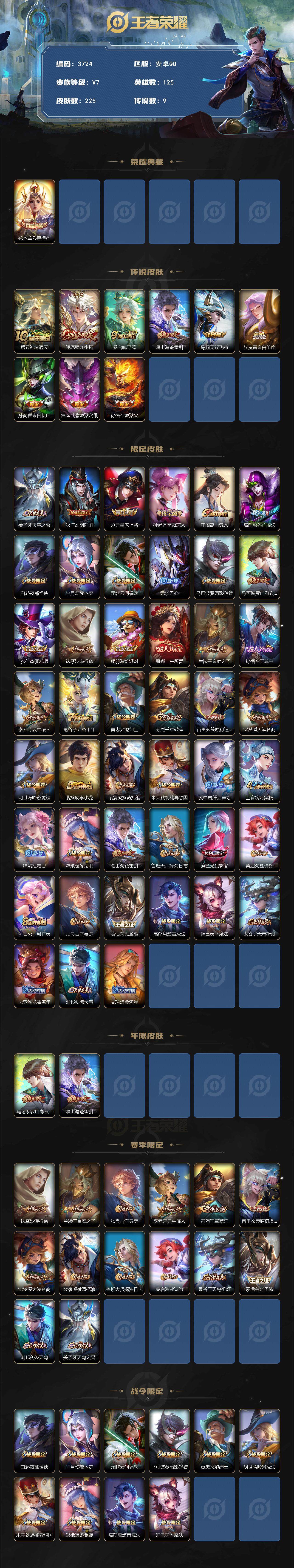 WZQM3464316王者荣耀账号详情图4