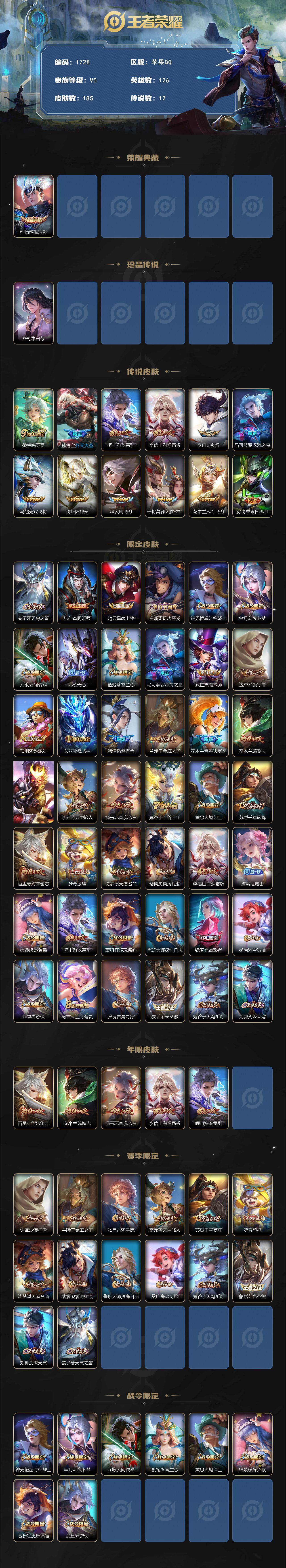 WZCMW3453046王者荣耀账号详情图2