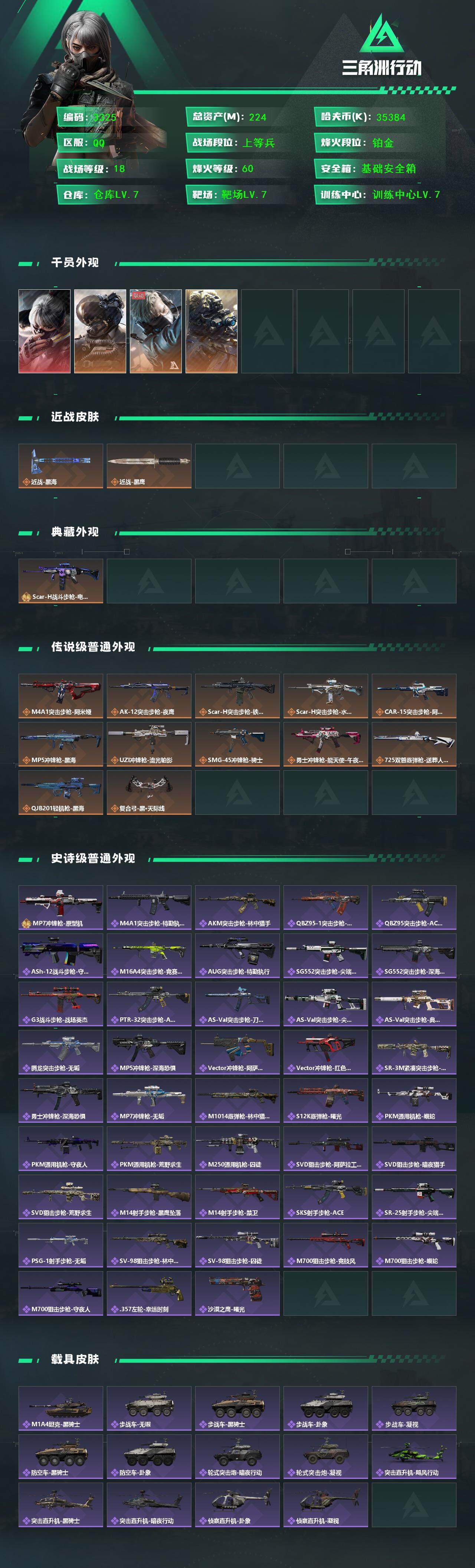 SJZCMW434273三角洲行动账号详情图2