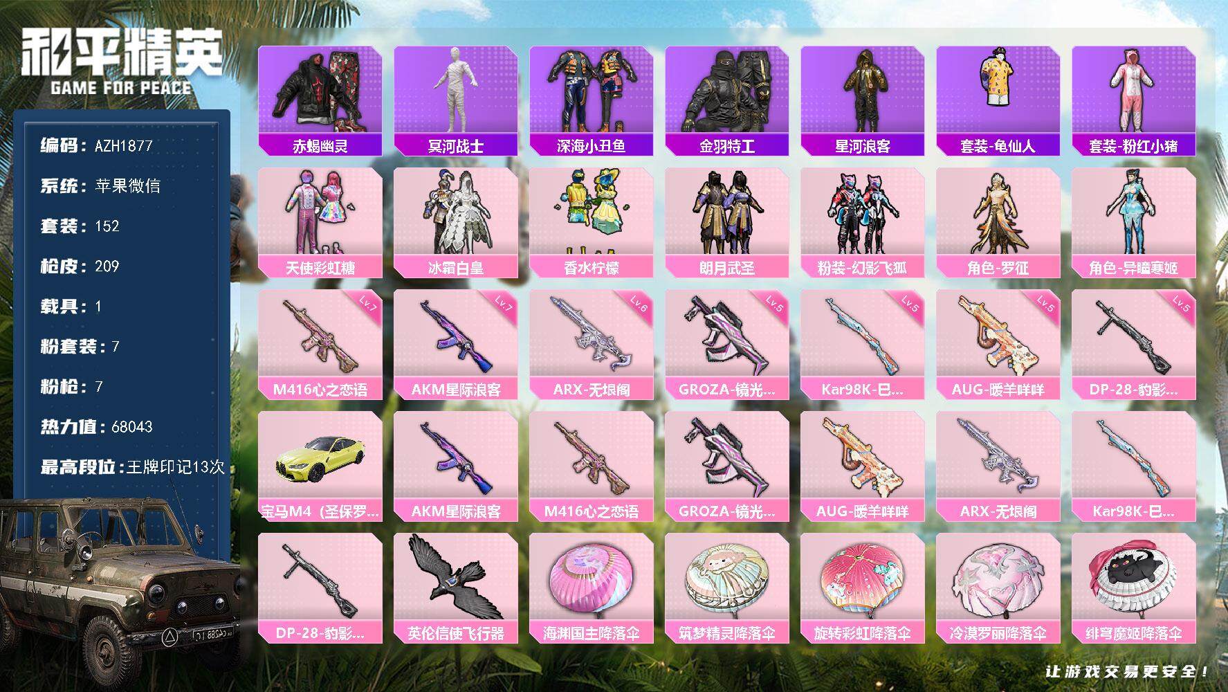 HPCMW3441903和平精英账号详情图2