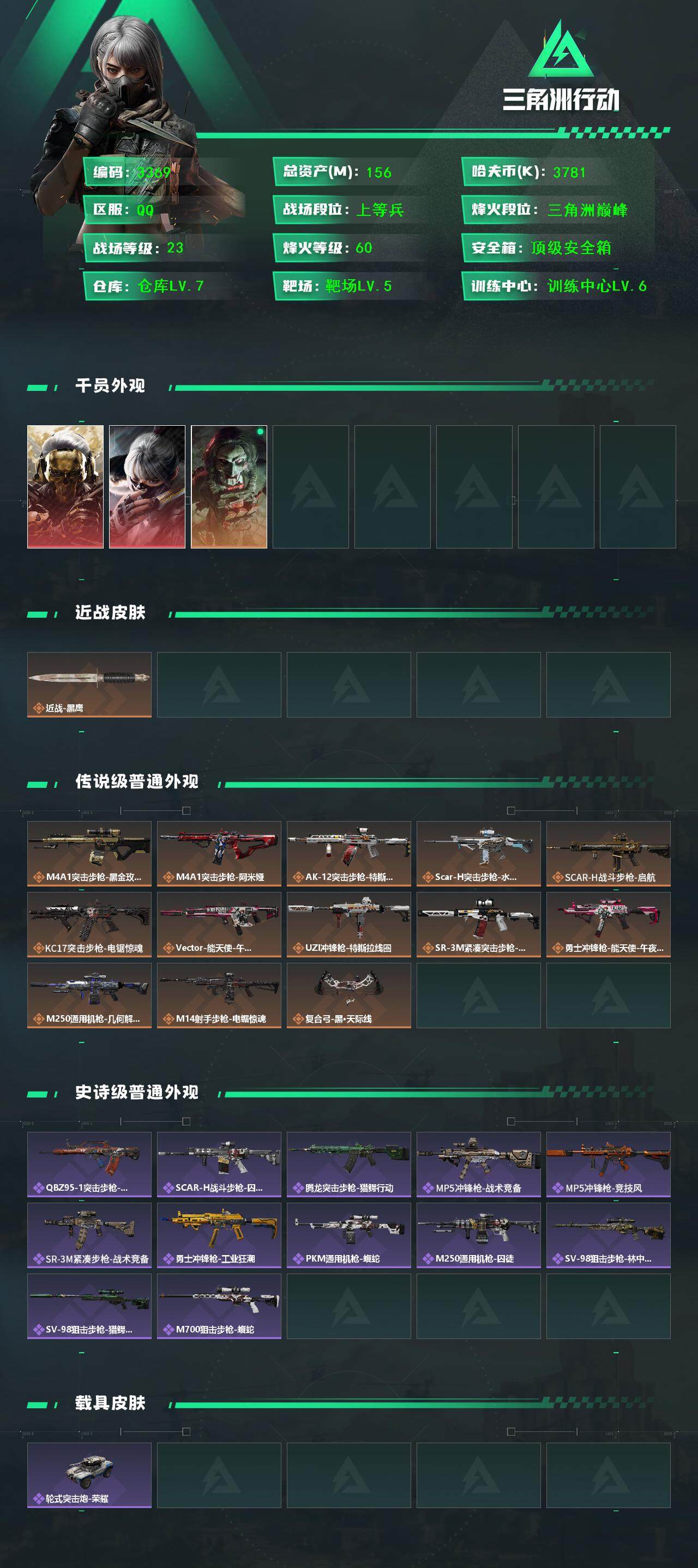 SJZCMW434282三角洲行动账号详情图2