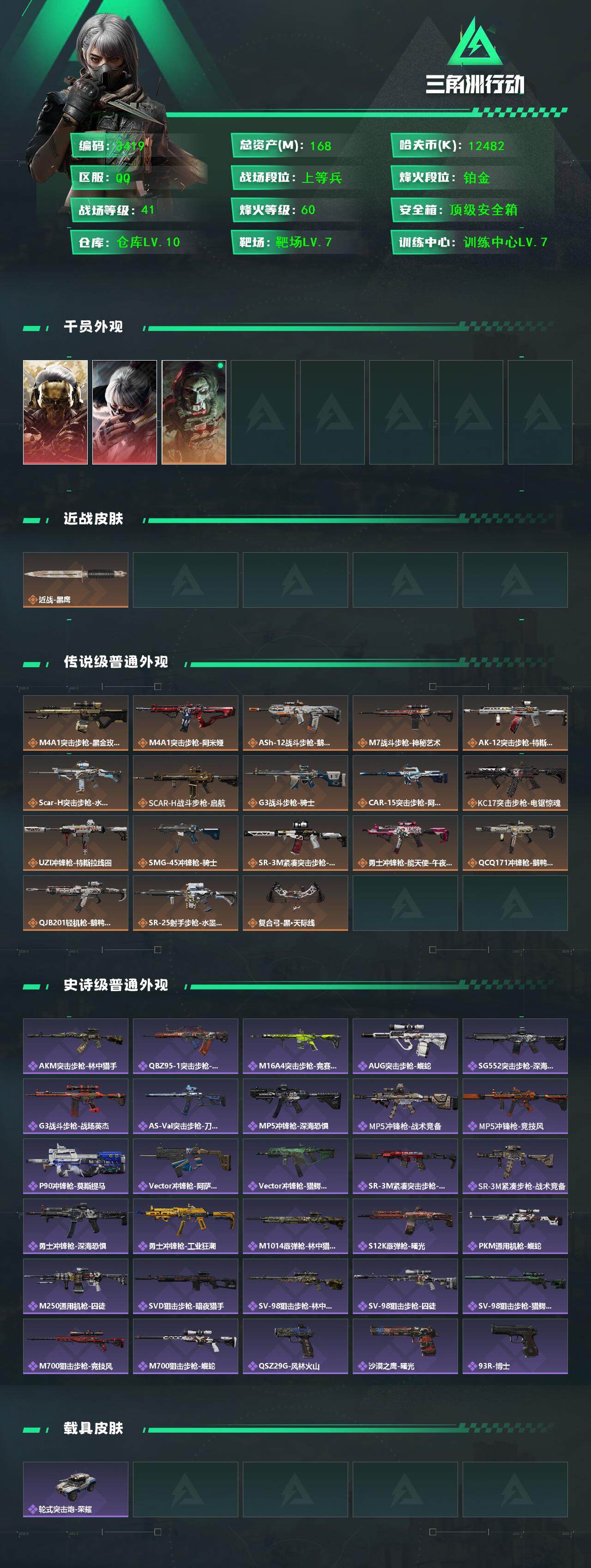 SJZCMW434294三角洲行动账号详情图2