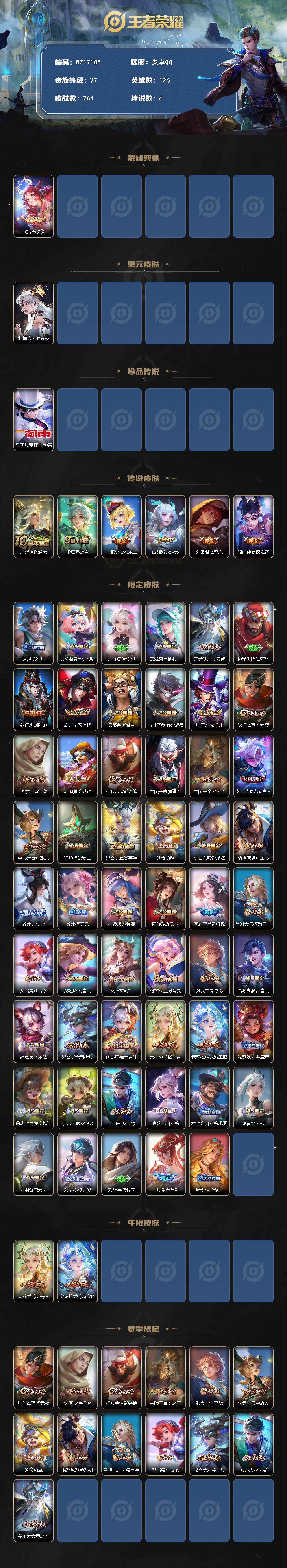 WZ03410393王者荣耀账号详情图3