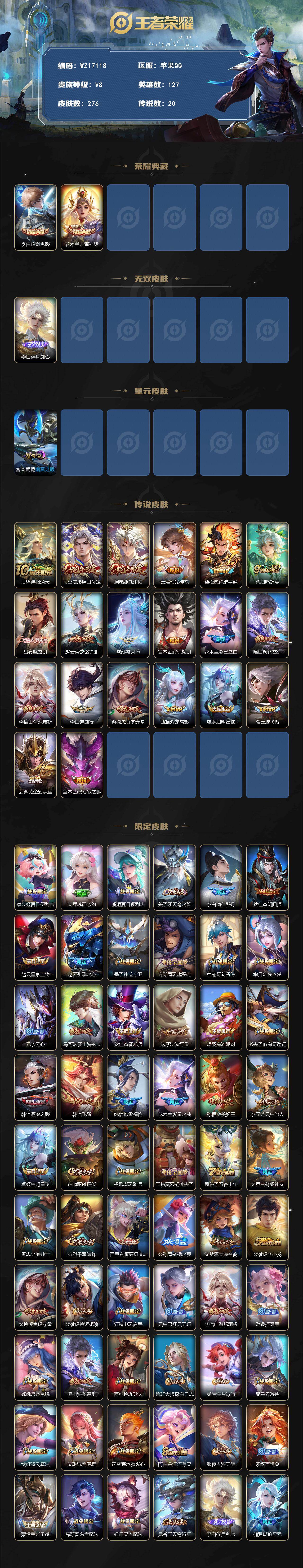 WZ03410398王者荣耀账号详情图2