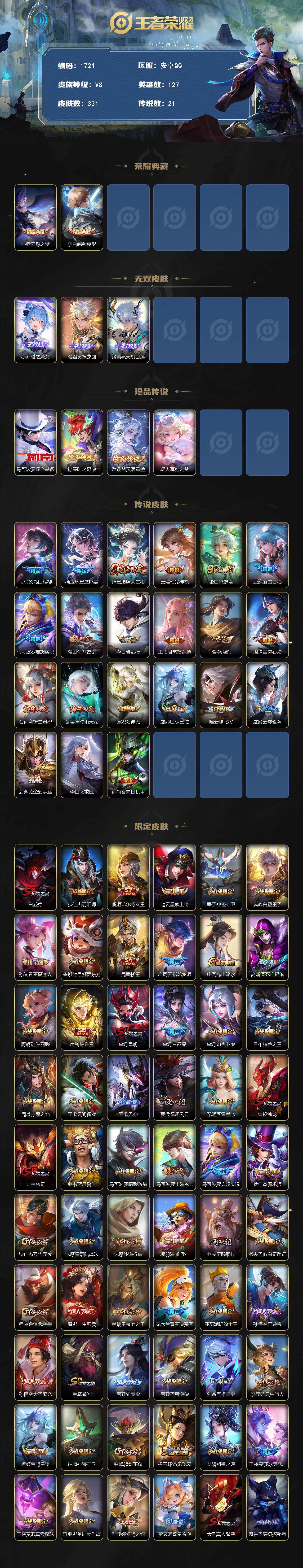 WZCMW3456418王者荣耀账号详情图2